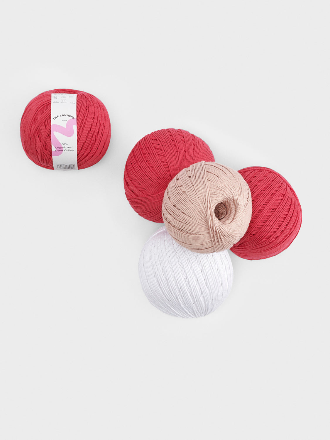 Pack 5 ovillos de algodón (200gr) Bloom The Lanners