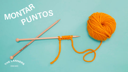 Montar puntos en agujas de tejer