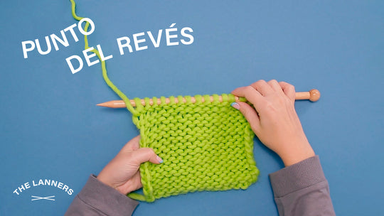 Punto del revés con agujas de tejer